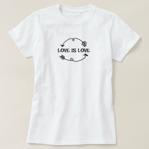 Camiseta O amor é t-shirt nivelado seguinte do pescoço da