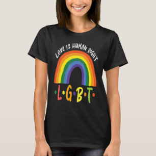 Camiseta O Amor É Um Orgulho LGBT De Direito Humano Namorad