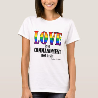 Camiseta O amor é um T básico do mandamento