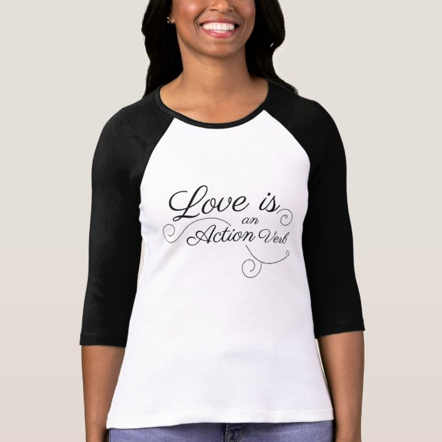Camiseta O amor é um Verbo de Ação (Frente)