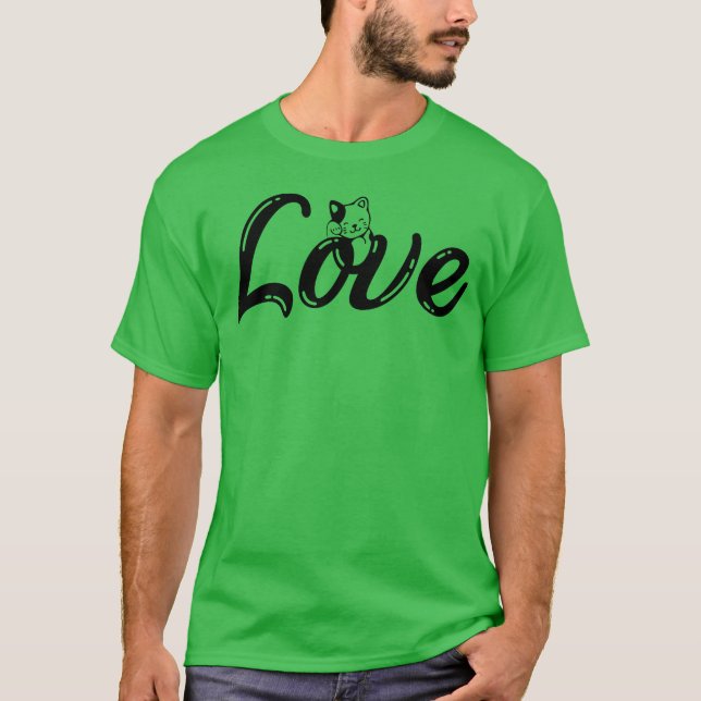 Camiseta O amor é uma família de gatos (Frente)