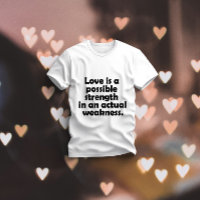 O amor é uma força possível numa fraqueza real