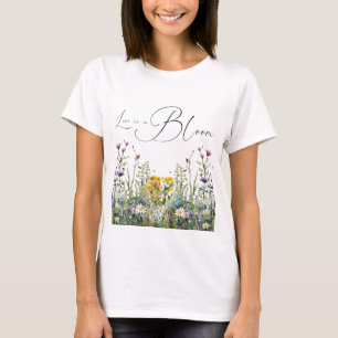 Camiseta O amor está em flor Chá de Noiva de Flores Silvest
