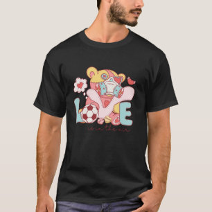 Camiseta O Amor Está No Ar Bear Cardíaco Retro Valentin