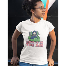 Camiseta O Amor Está No Ar, Dia Anti-Valentim