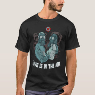 Camiseta O Amor Está No Ar, Engraçado Gás Anti-Dia de os na