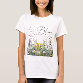 Camiseta O amor está no Bloom Wildflower Chá de panela