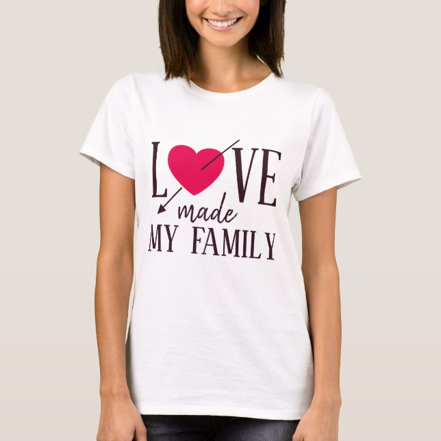 Camiseta O amor fez minha família - assistência social - (Frente)