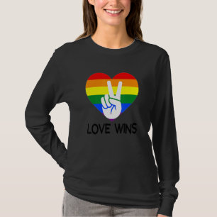 Camiseta O Amor Ganha Orgulho gay Lgb Lésbica Do Arco Arco-