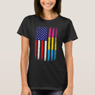 Camiseta O Amor Ganha Orgulho Pansexual Nós, Bandeira Ameri