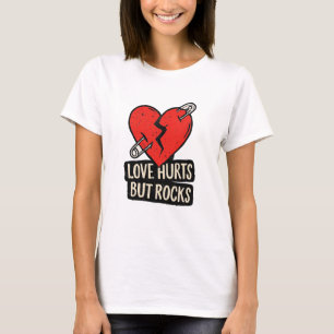 Camiseta O Amor Magoa Mas é Rock – Rock de Coração Quebrado