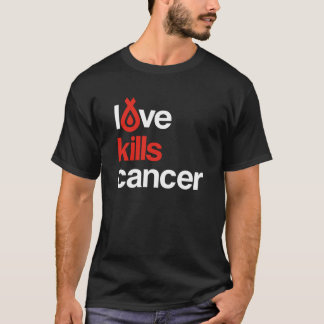 Camiseta O amor mata o cancer - o T dos homens