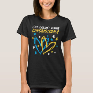 Camiseta O amor não conta com a família dos cromossomos em 