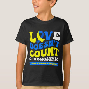 Camiseta O amor não conta cromossomos mundo síndrome de dow