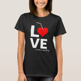 Camiseta O amor não é uma coisa fácil, preto