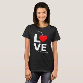 Camiseta O amor não é uma coisa fácil, preto