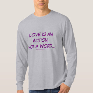 Camiseta O amor não é uma palavra