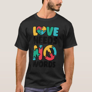 Camiseta O Amor Não Precisa De Palavras Autismo De Professo