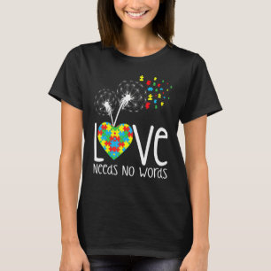 Camiseta O Amor Não Precisa De Palavras Autismo Sensibiliza