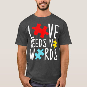 Camiseta O Amor Não Precisa De Palavras Autismo Sensibiliza