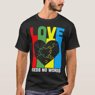 Camiseta O Amor Não Precisa De Palavras Autismo Sensibiliza
