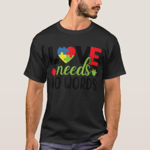 Camiseta O Amor Não Precisa De Palavras Autismo Sensibiliza