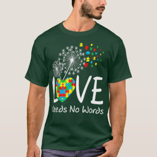 Camiseta O Amor Não Precisa De Palavras Autismo Sensibiliza