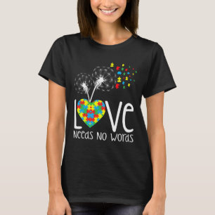 Camiseta O Amor Não Precisa De Palavras Autismo Sensibiliza