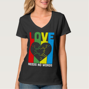 Camiseta O Amor Não Precisa De Palavras Autismo Sensibiliza