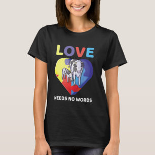 Camiseta O Amor Não Precisa de Palavras Consciência do Auti