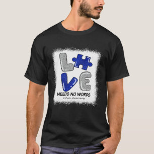 Camiseta O Amor Não Precisa de Palavras Consciência do Auti