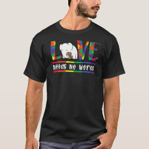 Camiseta O Amor Não Precisa de Palavras Conscientização do