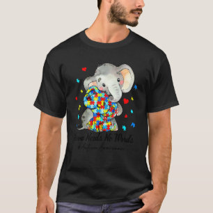 Camiseta O Amor Não Precisa de Palavras Conscientização sob