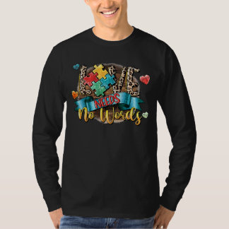 Camiseta O amor não precisa de palavras de consciência do a