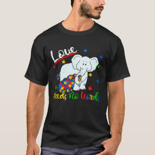 Camiseta O Amor Não Precisa de Palavras Elefante Apoia Cons