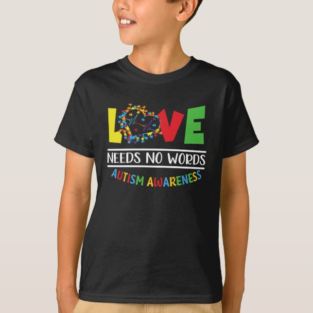 Camiseta O Amor Não Precisa De Palavras Presentes Para O Di (Frente)