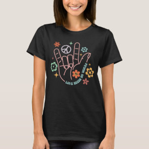 Camiseta O Amor Não Precisa De Palavras Retroativas Sinal D