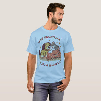 Camiseta O Amor Não Tem Idade – Adote um Pet Idoso Design d
