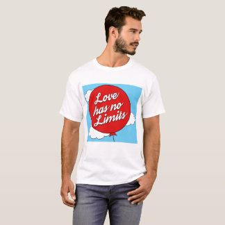 Camiseta O amor não tem nenhum T do balão dos limites