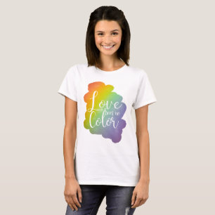 Camiseta O Amor Não Vê Nenhuma Cores Inspiracionais Cotovel
