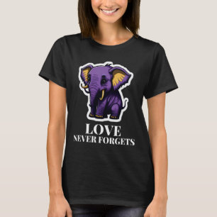 Camiseta O Amor Nunca Esquece Elefante Para Meninas Heimerh