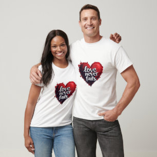 Camiseta O Amor Nunca Falha
