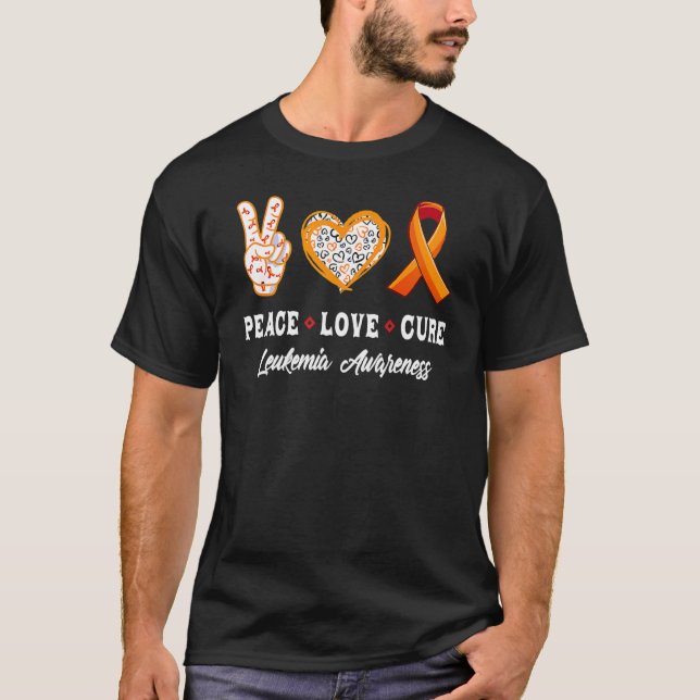 Camiseta O Amor pela Paz Cura, Leucemia, Figurino (Frente)