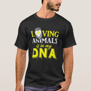 Camiseta O Amor pelos Animais está no meu DNA Conscientiza