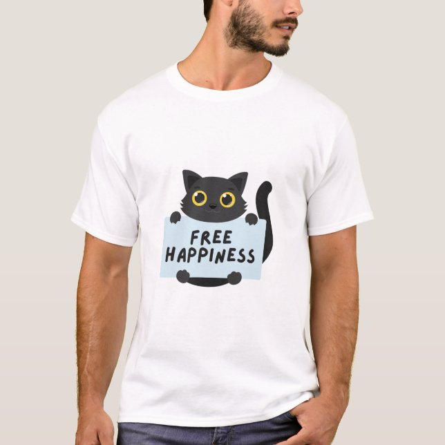 Camiseta O amor pelos gatos é um amor lindo, desprovido de (Frente)