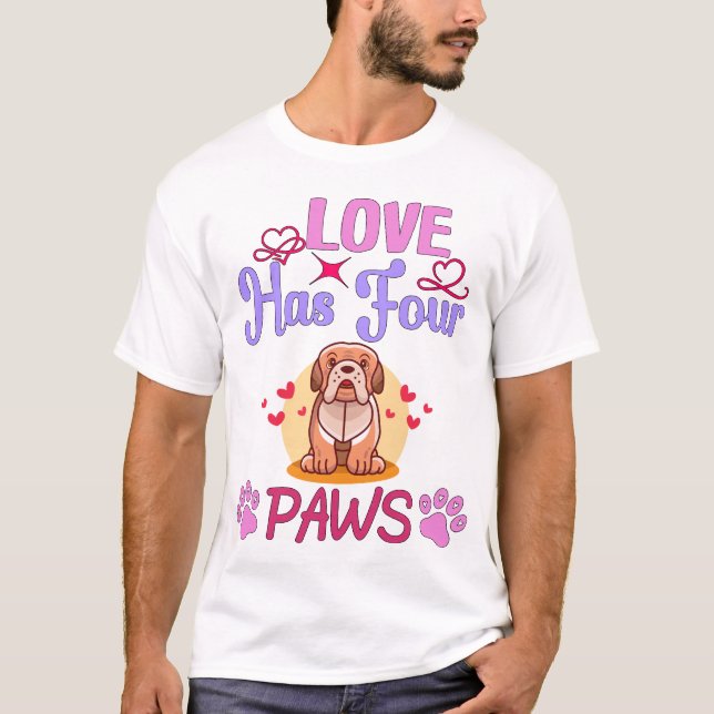 Camiseta O Amor Possui Quatro Dias de os namorados De Cacho (Frente)