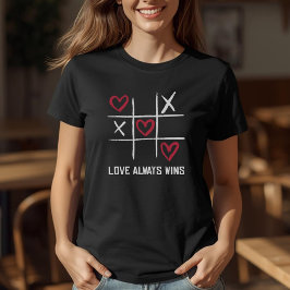 Camiseta O Amor Sempre Vence no Dia dos Namorados