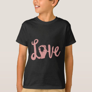 Camiseta O Amor Sempre Vence Professor de ASL Conscientizaç