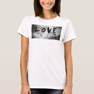 Camiseta O amor SlipperyJoe não tem cor raça tom de pele li