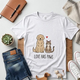 Camiseta O Amor Tem Patas   Ilustrações Minimalistas de Cac